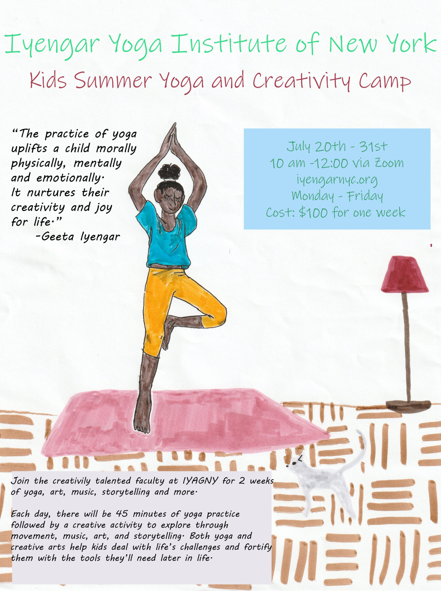 Kids Online Summer Yoga And Creativity Camp · Iyengar Yoga Institute Of
